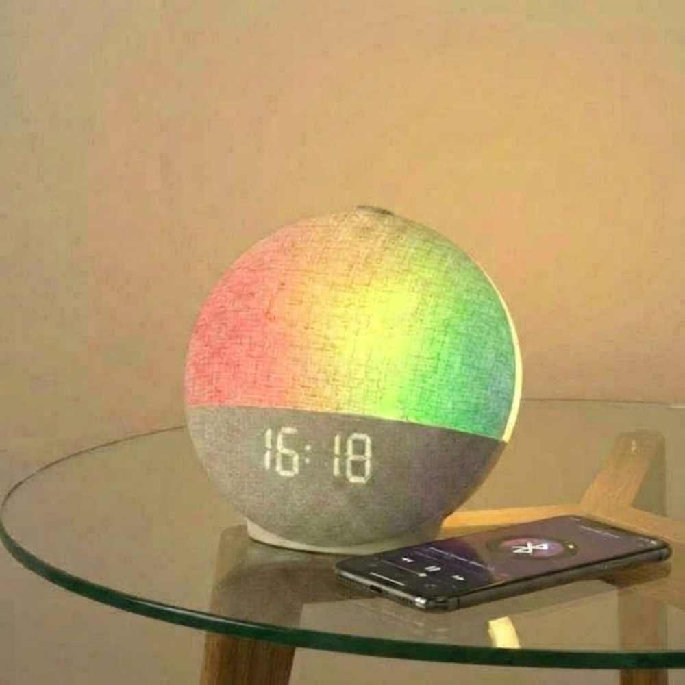 White Noise Machine Sleep - Jam Alarm Lampu Bangun Tidur Simulasi