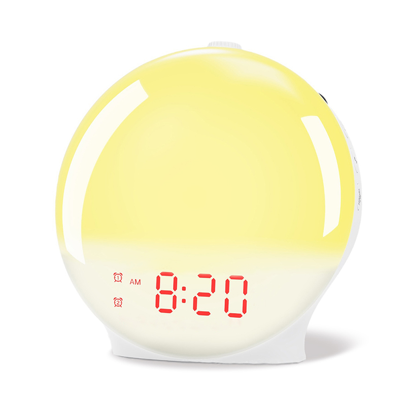 White Noise Machine Sleep - Jam Alarm Lampu Bangun dengan Simulasi