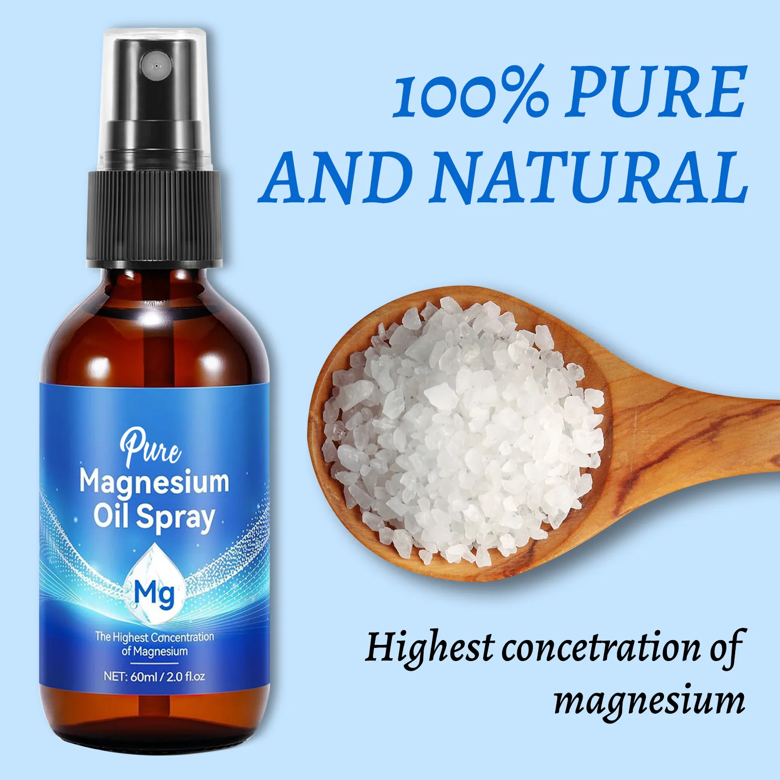 Semprotan Minyak Magnesium 60m - Bath Salts Magnesium ulasan dan harga