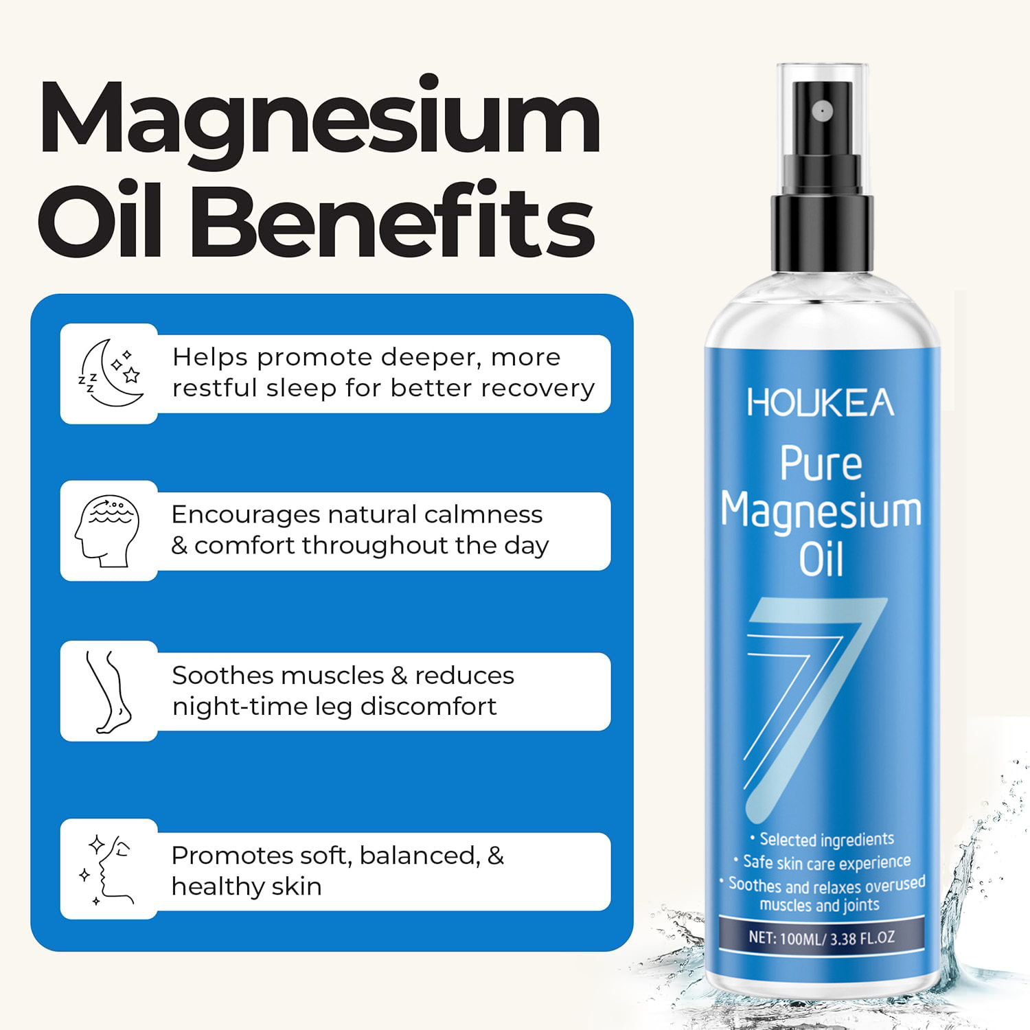 Semprotan Minyak Magnesium Mur - Bath Salts Magnesium ulasan dan harga