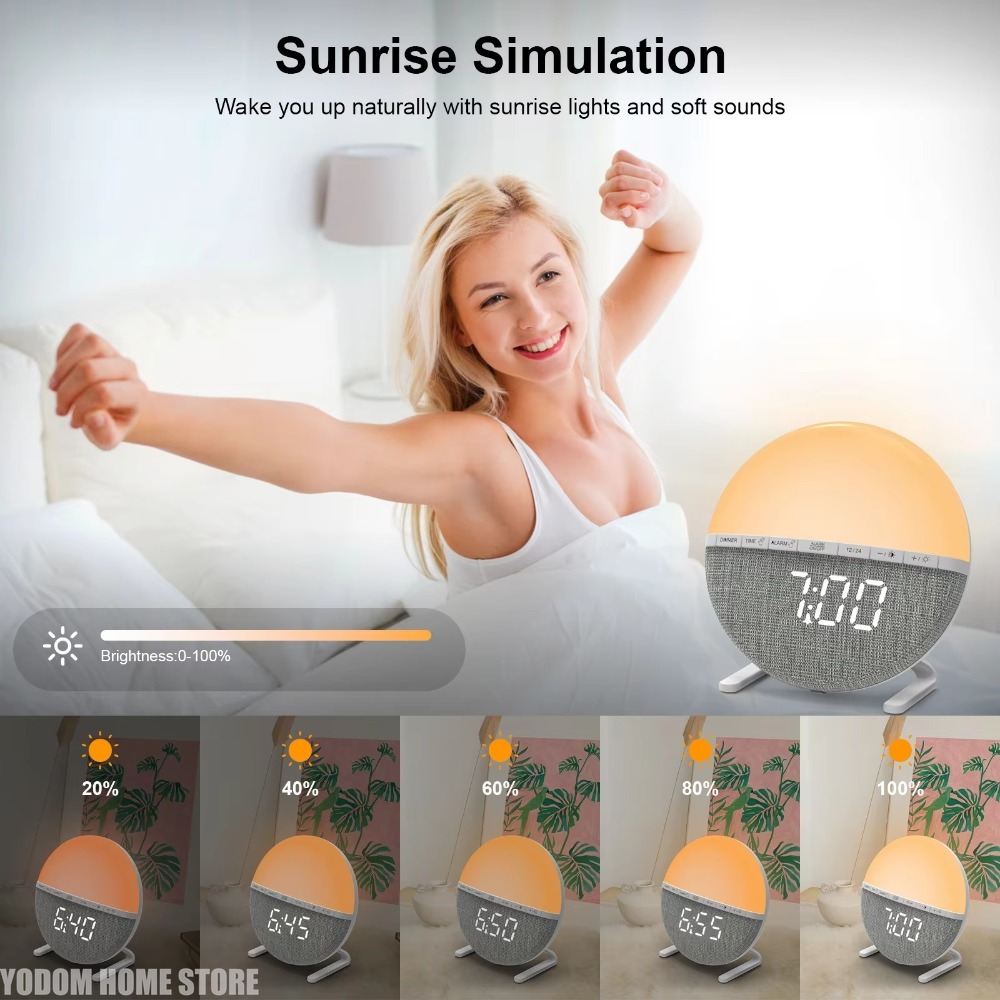 Jam Alarm Matahari Terbit deng - White Noise Machine Sleep ulasan dan harga